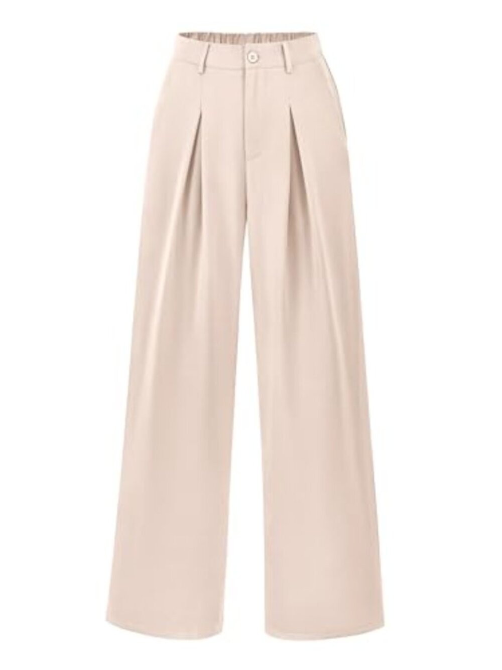 Wide Leg High Waist Pleated Dress Pants with Pockets